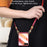 SULADA For Samsung Galaxy Z Flip7 5G Case Rhombus Leather+PC Phone Cover with Shoulder Strap - Red - 5