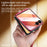 SULADA For Samsung Galaxy Z Flip7 5G Case Rhombus Leather+PC Phone Cover with Shoulder Strap - Red - 7