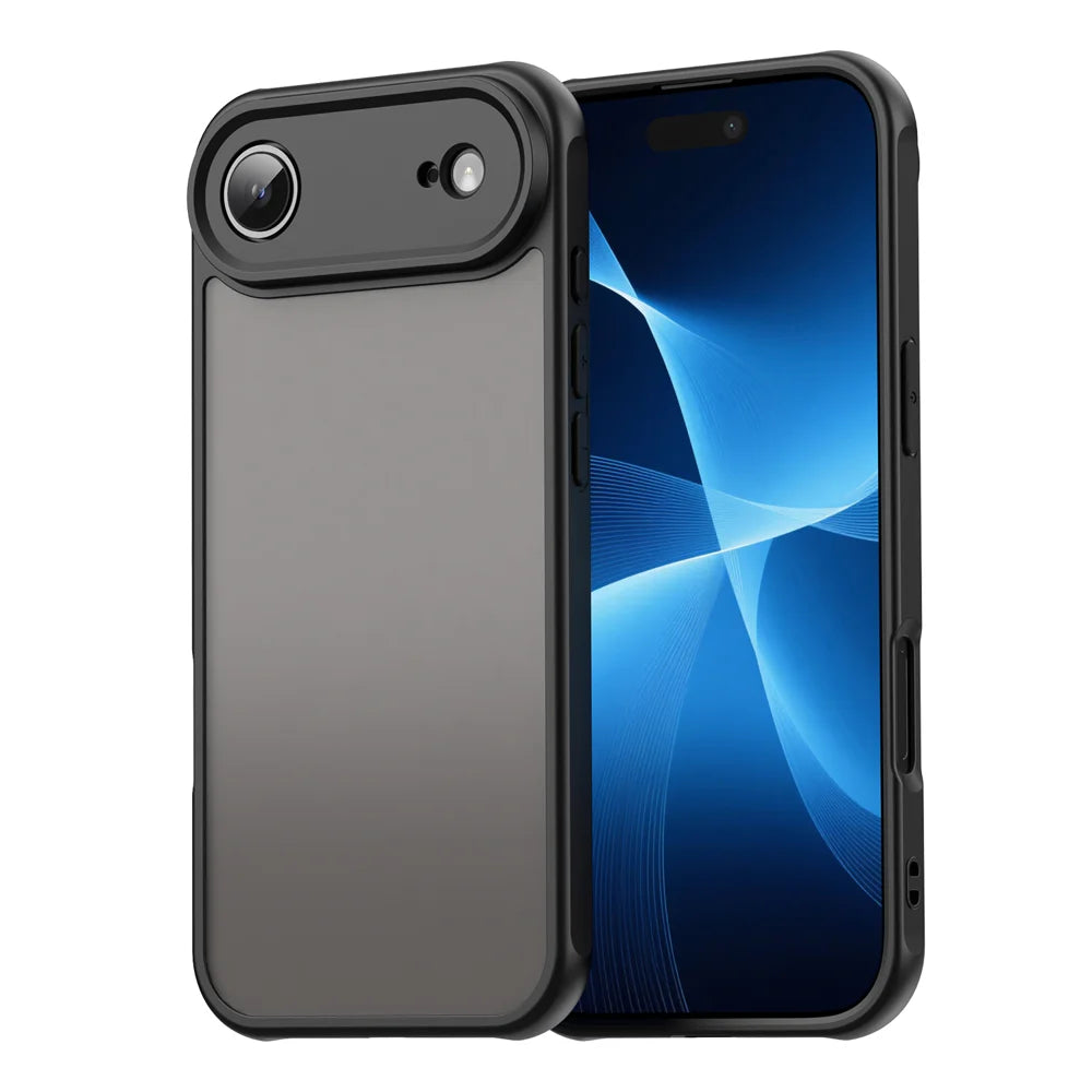 WANLONFENG For iPhone Air Case with Screen Film  FD Series Skin Touch TPU PC Phone Back Cover - Black - 2