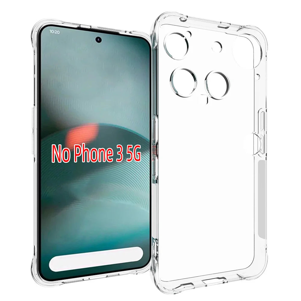 WANLONFENG For Nothing Phone (3) 5G TPU Case  WL2 Series 2.0mm Phone Cover with 2Pcs Tempered Glass Films - Transparent - 2