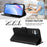 For Samsung Galaxy A06 5G / Galaxy A06 4G Wallet Case RFID Blocking Calf Texture Leather Stand Phone Cover with Strap - Black - 4