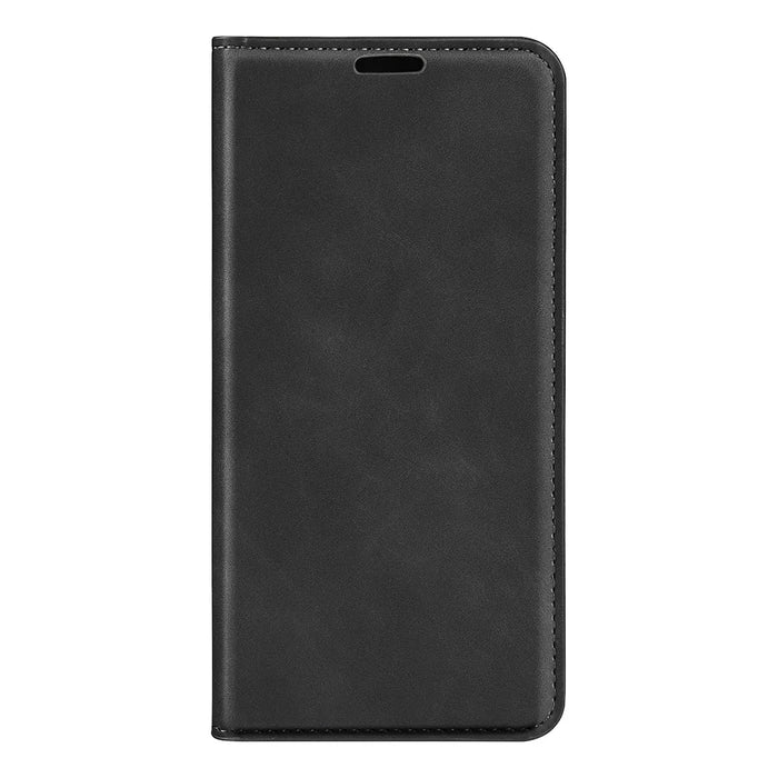 For Realme C71 4G Case Skin Touch Leather Wallet Phone Cover -  Black - 2