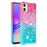 For Samsung Galaxy A08 5G / A08 4G / A07 4G TPU Case Gradient Quicksand Phone Back Cover - Pink+Sky Blue - 3