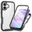 Clear Case for iPhone 17 PC + TPU Phone Back Cover with PET Screen Film - Black - 1