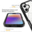 Clear Case for iPhone 17 PC + TPU Phone Back Cover with PET Screen Film - Black - 3