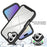 Clear Case for iPhone 17 PC + TPU Phone Back Cover with PET Screen Film - Black - 4