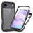 Clear Case for iPhone Air PC + TPU Phone Back Cover with PET Screen Film - Black - 1