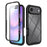 Clear Case for iPhone Air PC + TPU Phone Back Cover with PET Screen Film - Black - 2