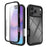 Clear Case for iPhone 18 Pro Max / 17 Pro Max PC + TPU Phone Back Cover with PET Screen Film - Black - 2