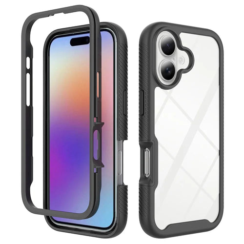 For iPhone 17 Case Anti Drop 2 in 1 PC + TPU Phone Cover - Black - 1