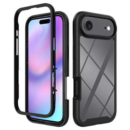 For iPhone Air Case Anti Drop 2 in 1 PC + TPU Phone Cover - Black - 1