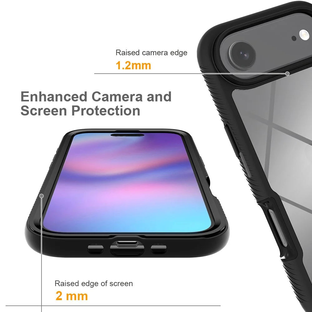 For iPhone Air Case Anti Drop 2 in 1 PC + TPU Phone Cover - Black - 3