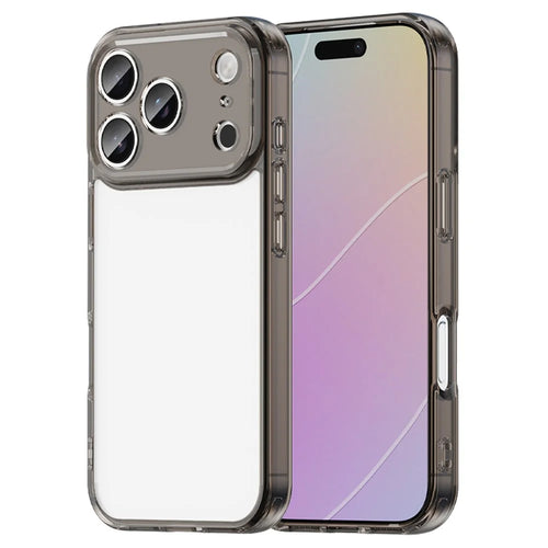 For iPhone 17 Pro Case TPU + Acrylic Phone Back Cover Anti Yellowing - Black - 1