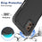 For Samsung Galaxy XCover7 Pro Case 2 in 1 PC + TPU Shockproof Phone Cover - Black - 3