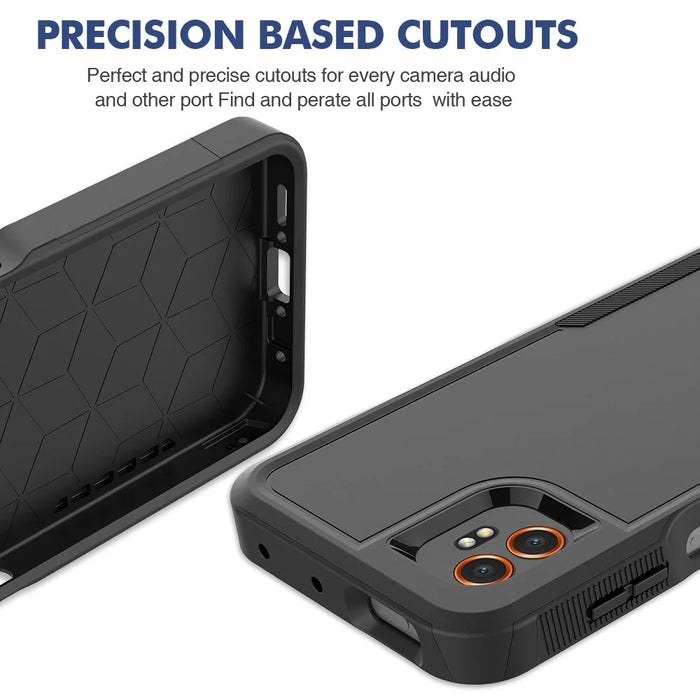 For Samsung Galaxy XCover7 Pro Case 2 in 1 PC + TPU Shockproof Phone Cover - Black - 5