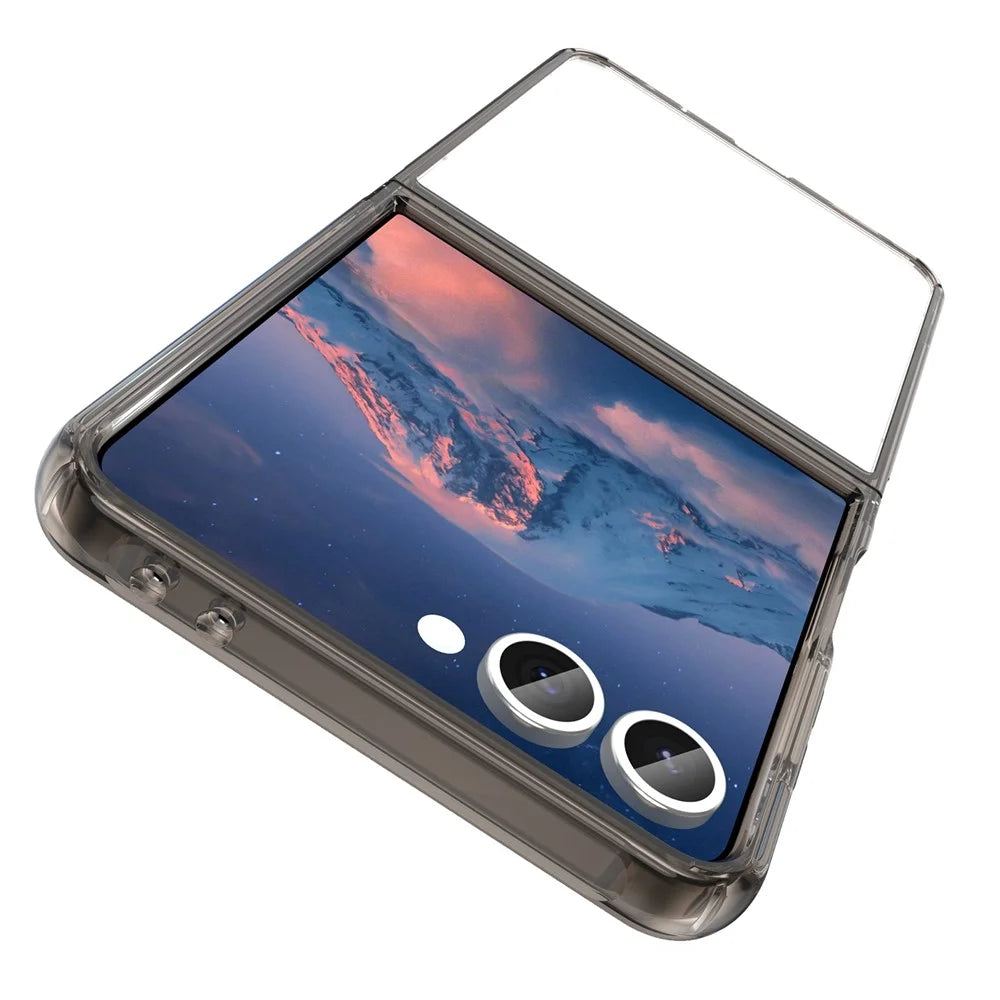For Samsung Galaxy Z Flip7 5G Case TPU + Acrylic Phone Back Cover Anti Yellowing - Black - 2