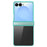 For Samsung Galaxy Z Flip7 5G Case Hinge Design Electroplating PC Clear Phone Cover - Green - 1