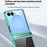 For Samsung Galaxy Z Flip7 5G Case Hinge Design Electroplating PC Clear Phone Cover - Green - 4