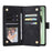 For Samsung Galaxy S25 FE Case Zipper Wallet Multiple Card Slots Leather Phone Cover with Wrist Strap - 2