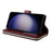 For Samsung Galaxy S25 FE Case Zipper Pocket PU Leather Phone Cover with Hand Strap - Wine Red - 4