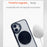 For iPhone 16 Magnetic Case Acrylic TPU Phone Back Cover with Kickstand - Black - 3
