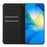 For iPhone 17 Case Imprinted Flower Wallet Stand Leather Phone Cover - Black - 2
