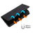 For iPhone 18 Pro Max / 17 Pro Max Case Imprinted Flower Wallet Stand Leather Phone Cover - Black - 4