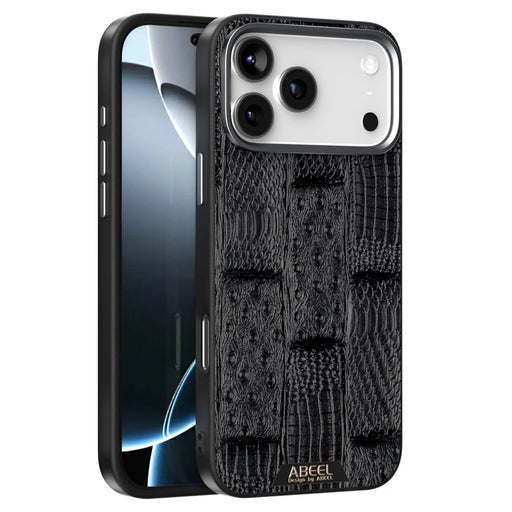 ABEEL For iPhone 18 Pro Max / 17 Pro Max Case Compatible with MagSafe Beast Texture Micro-Embossing Back Cover - Black - 1
