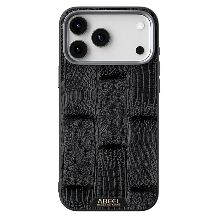 ABEEL For iPhone 18 Pro Max / 17 Pro Max Case Compatible with MagSafe Beast Texture Micro-Embossing Back Cover - Black - 2
