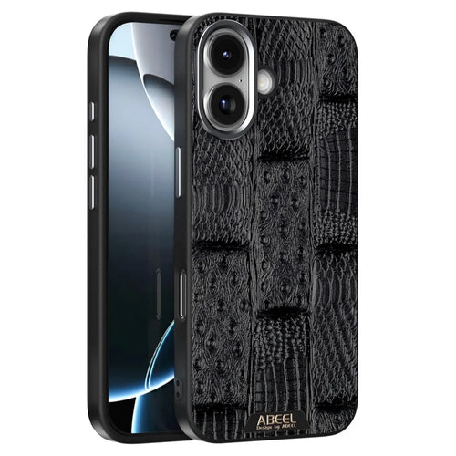 ABEEL For iPhone 17 Case Compatible with MagSafe Beast Texture Micro-Embossing Back Cover - Black - 1