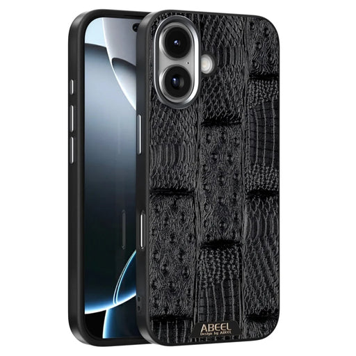 ABEEL For iPhone 17 Case Compatible with MagSafe Beast Texture Micro-Embossing Back Cover - Black - 1
