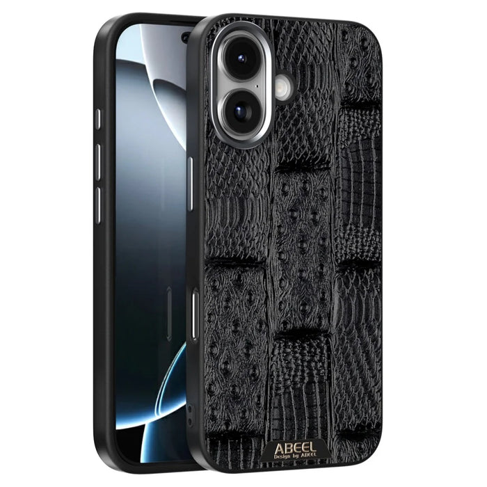 ABEEL For iPhone 17 Case Compatible with MagSafe Beast Texture Micro-Embossing Back Cover - Black - 1