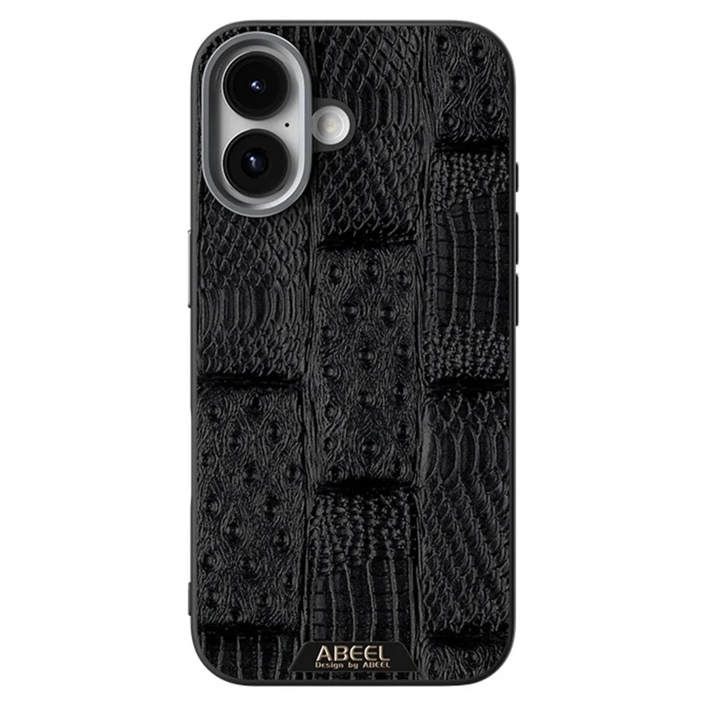 ABEEL For iPhone 17 Case Compatible with MagSafe Beast Texture Micro-Embossing Back Cover - Black - 2