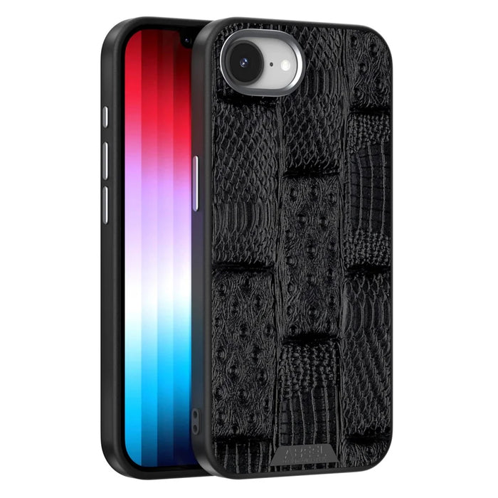 ABEEL For iPhone 17e / 16e Case Compatible with MagSafe Beast Texture Micro-Embossing Back Cover - Black - 1
