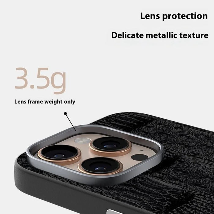 ABEEL For iPhone 16 Pro Case Compatible with MagSafe Beast Texture Micro-Embossing Back Cover - Black - 7