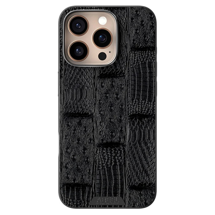 ABEEL For iPhone 16 Pro Max Case Compatible with MagSafe Beast Texture Micro-Embossing Back Cover - Black - 2