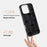 ABEEL For iPhone 16 Pro Max Case Compatible with MagSafe Beast Texture Micro-Embossing Back Cover - Black - 4