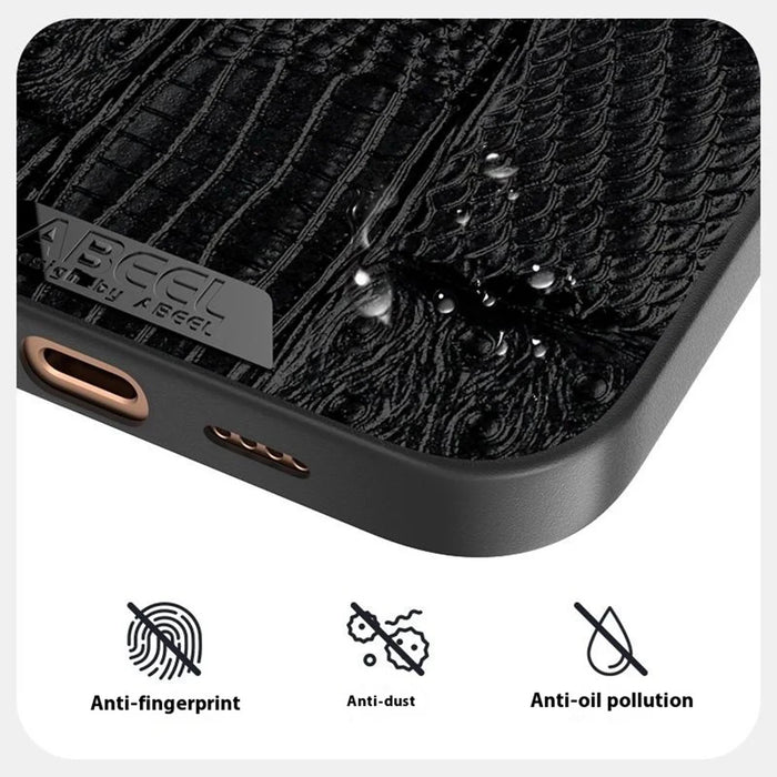 ABEEL For iPhone 16 Pro Max Case Compatible with MagSafe Beast Texture Micro-Embossing Back Cover - Black - 5