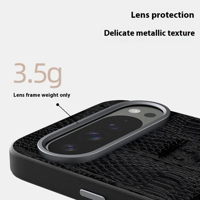 ABEEL For Google Pixel 9 Pro  /  Pixel 9 Magnetic Case Beast Texture Micro-Embossing Back Cover - Black - 7