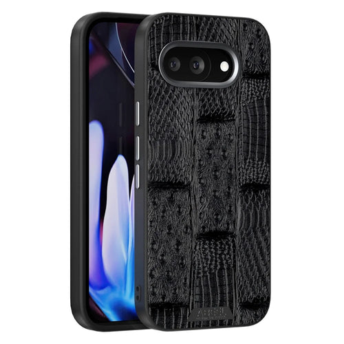 ABEEL For Google Pixel 9a Magnetic Case Beast Texture Micro-Embossing Back Cover - Black - 1