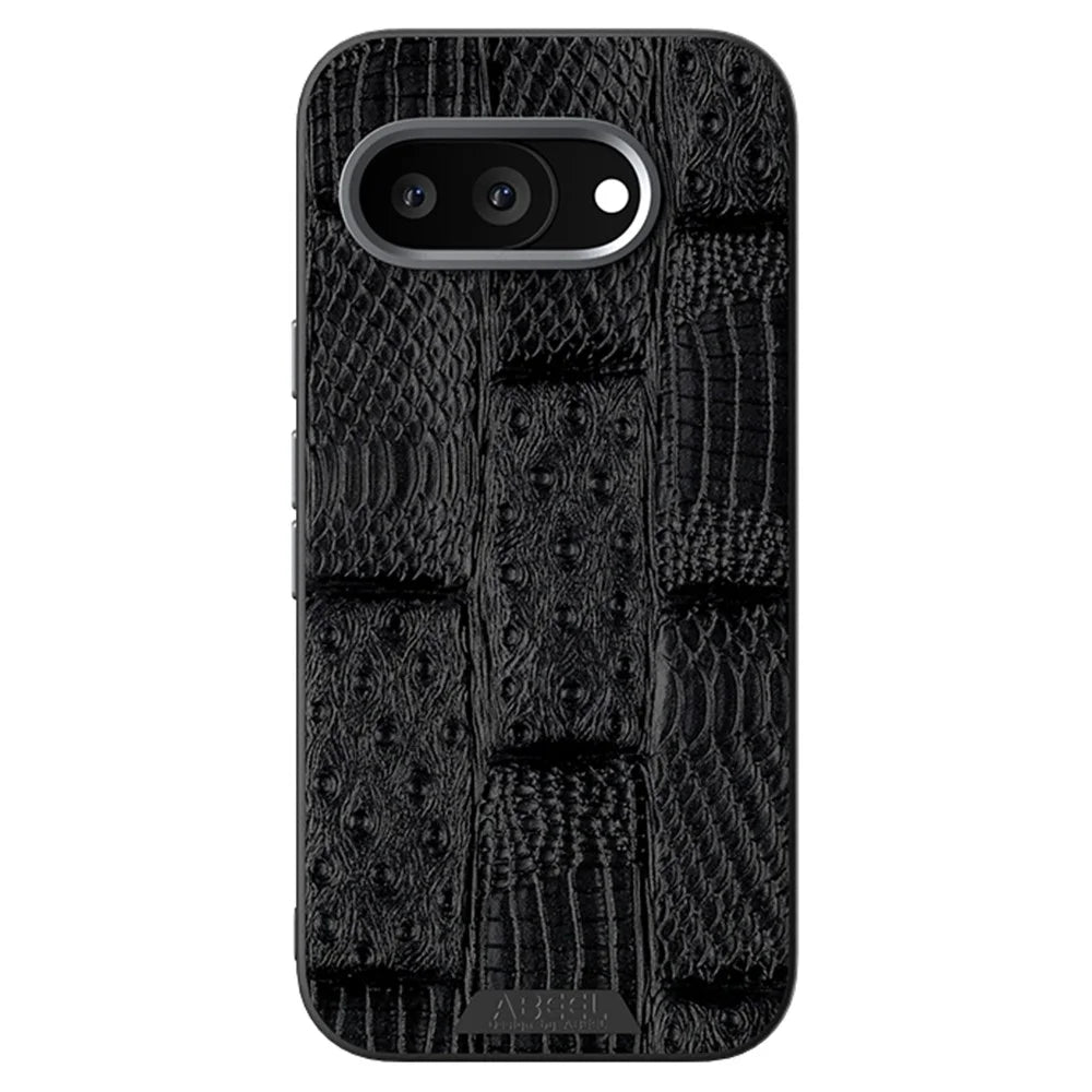 ABEEL For Google Pixel 9a Magnetic Case Beast Texture Micro-Embossing Back Cover - Black - 2