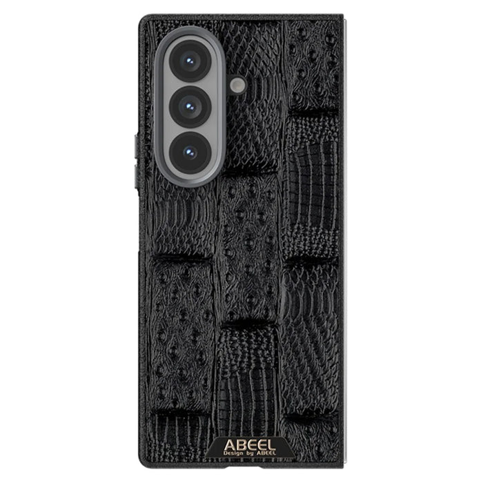 ABEEL For Samsung Galaxy Z Fold7 5G Magnetic Case Beast Texture Micro-Embossing Back Cover - Black - 2