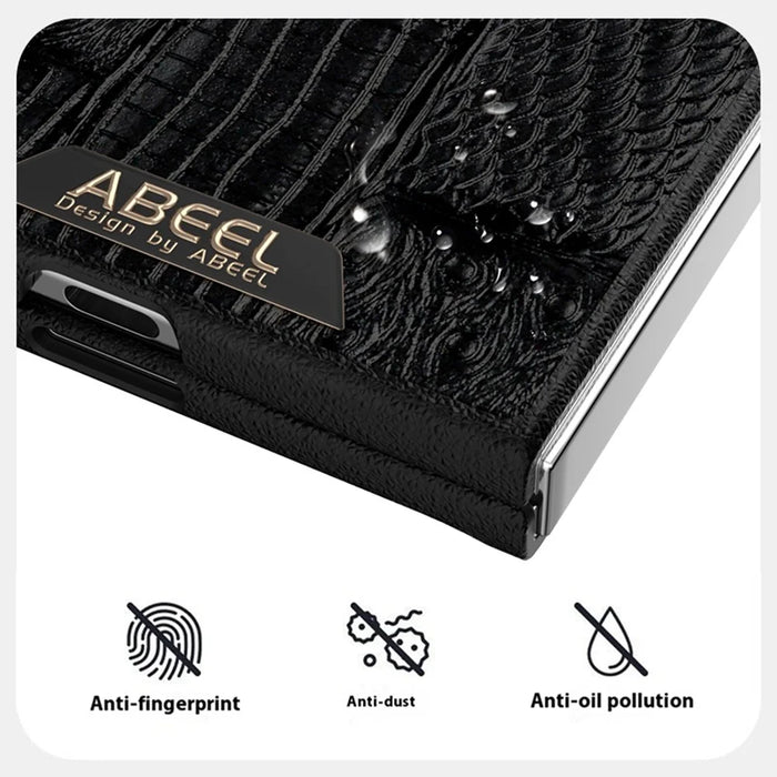 ABEEL For Samsung Galaxy Z Fold7 5G Magnetic Case Beast Texture Micro-Embossing Back Cover - Black - 5