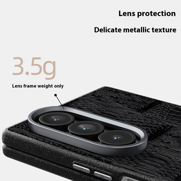 ABEEL For Samsung Galaxy Z Fold7 5G Magnetic Case Beast Texture Micro-Embossing Back Cover - Black - 7
