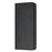 For Samsung Galaxy A35 5G Wallet Case Line Imprinted Leather Stand Phone Cover with Wrist Strap - Black - 6