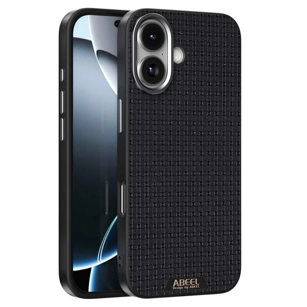 ABEEL For iPhone 17 Case Compatible with MagSafe Textured Micro-Embossing Back Cover - Black - 1
