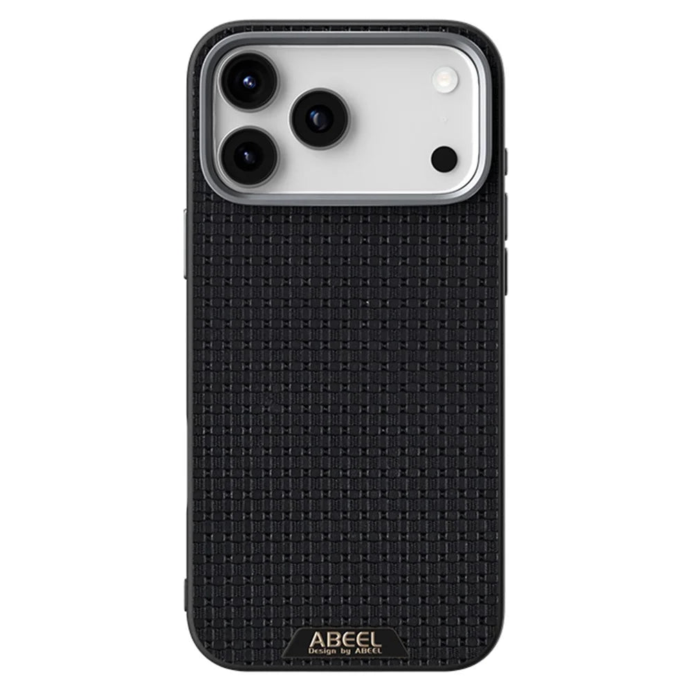 ABEEL For iPhone 18 Pro / 17 Pro Case Compatible with MagSafe Textured Micro-Embossing Back Cover - Black - 2