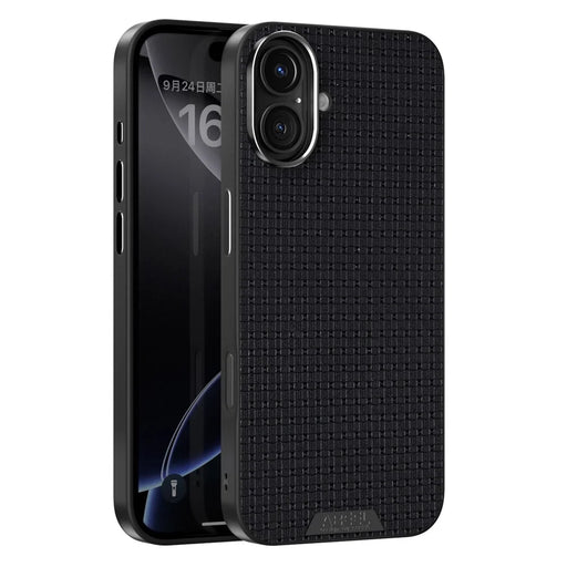 ABEEL For iPhone 16 Case Compatible with MagSafe Textured Micro-Embossing Back Cover - Black - 1
