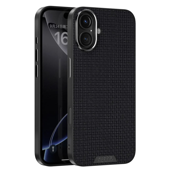 ABEEL For iPhone 16 Case Compatible with MagSafe Textured Micro-Embossing Back Cover - Black - 1