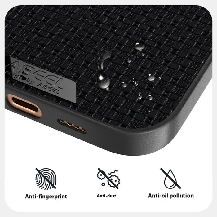 ABEEL For iPhone 16 Case Compatible with MagSafe Textured Micro-Embossing Back Cover - Black - 3